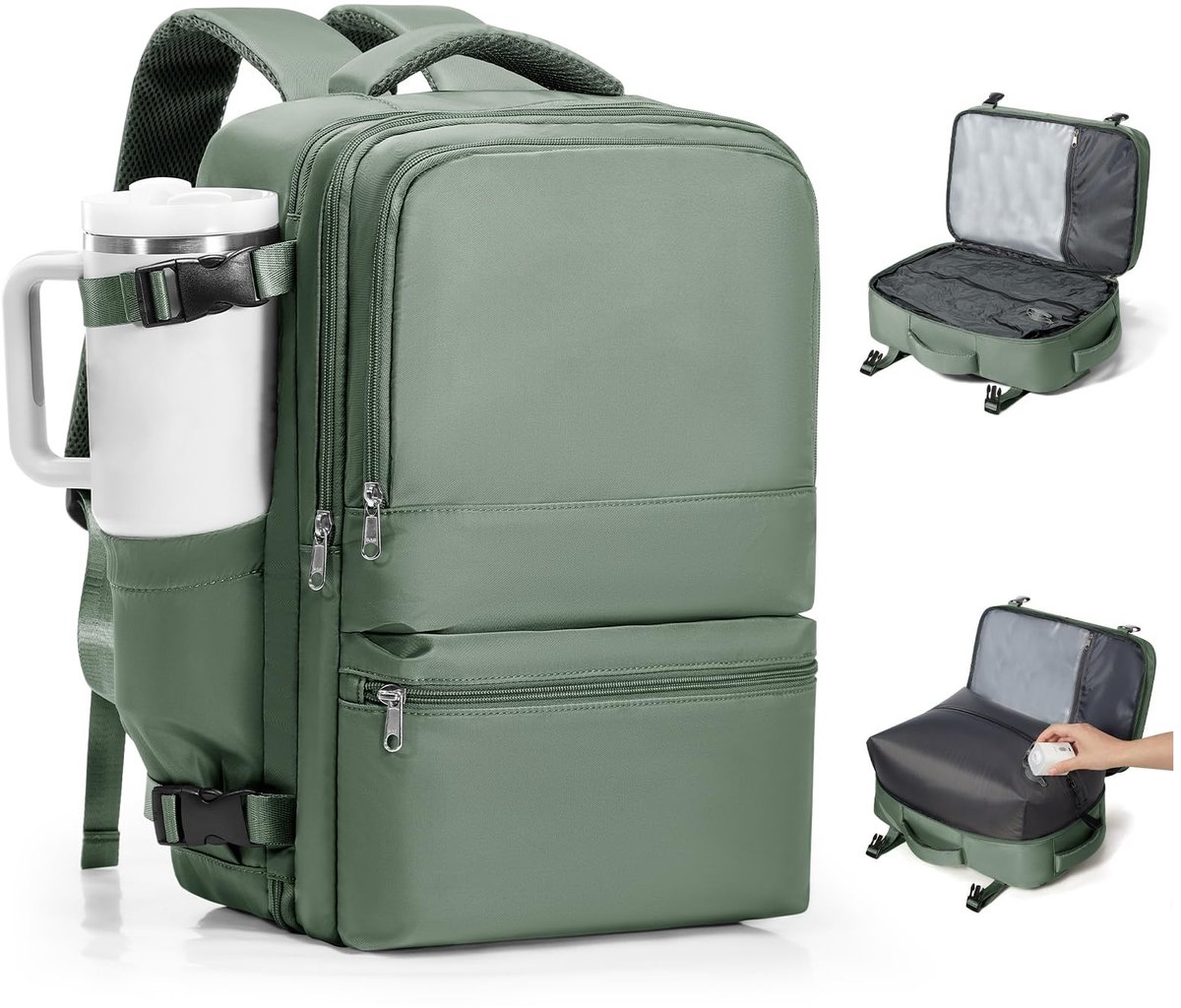 Dailygoods- Vacuümrugzak Ruimtebesparend - Handbagage 40x30x20 cm - Reisrugzak - Vliegtuig - Vacuümcompressie - Hoogwaardig Materiaal - Opbergzak