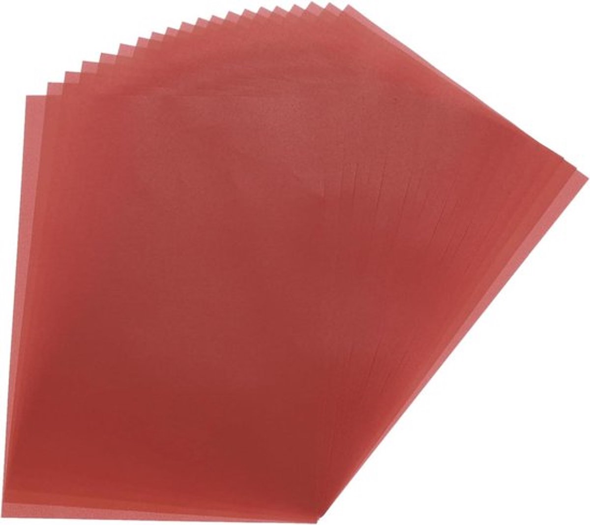 Transparant Gekleurd Zijdepapier 20 vellen Rood 8,5 x 11 cm Inkjet en Laserprinters Compatibel