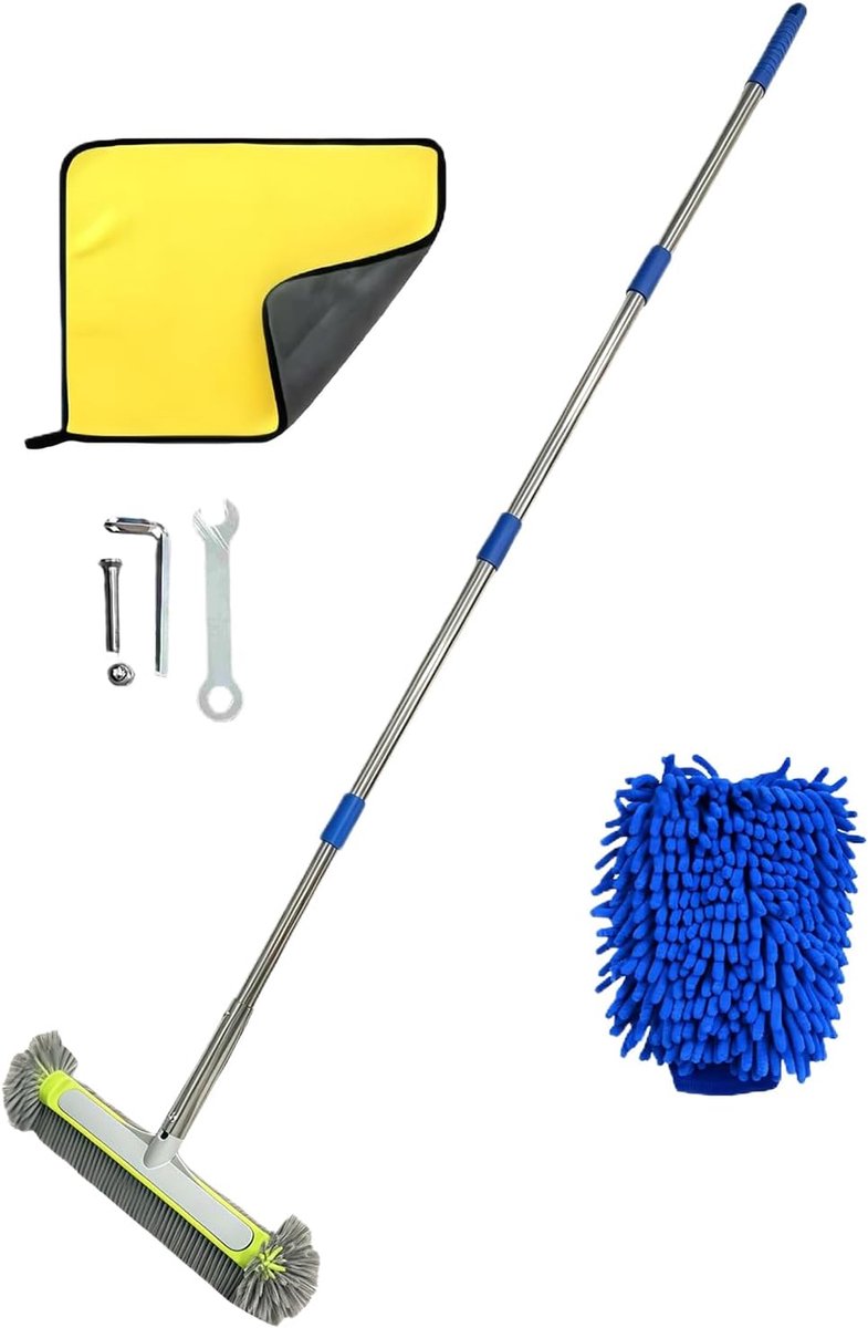 Zwembadbezem – Zwembadreiniger – Zwembadonderhoud – Verstelbare steel – 193 cm lengte – Groen Zwembadbezem – Zwembadreiniger – Zwembadonderhoud – Verstelbare steel – 193 cm lengte – Groen