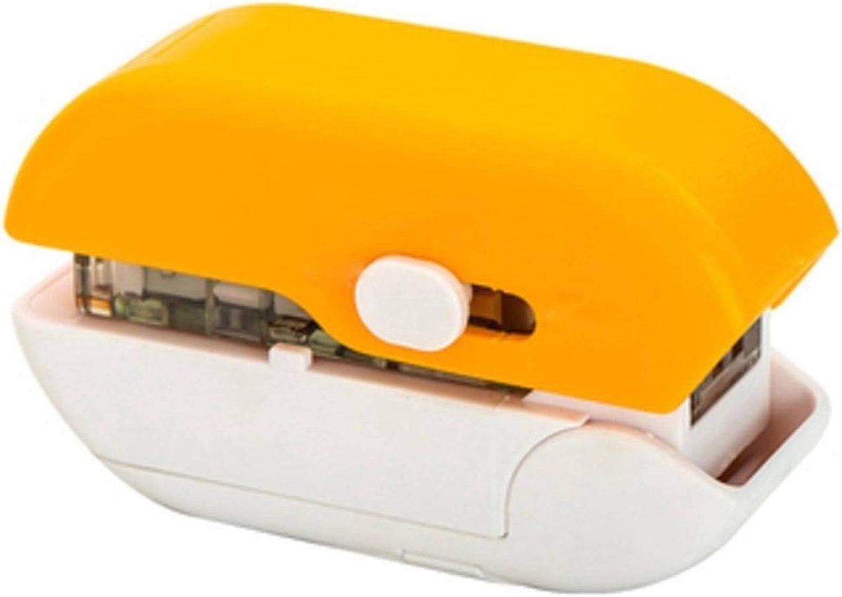 Niet-klinkende nietmachine - Papierbinder mini - Documenten binden - Drie-in-één functie - Mini formaat - Oranje