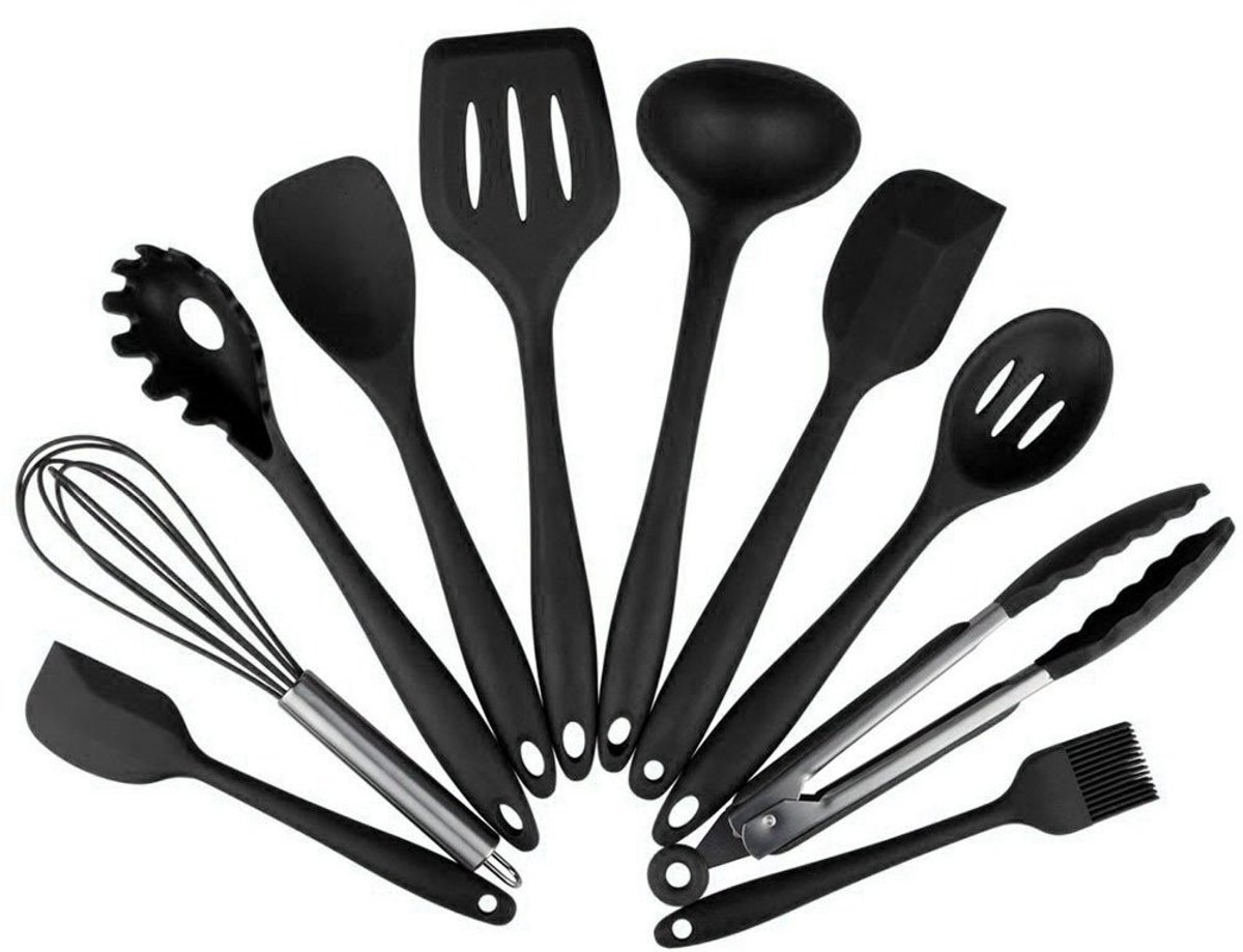 Dailygoods- Keukengerei Set 10 Stuks - Hoogwaardige Siliconen - BPA-vrij - Vaatwasmachinebestendig - Niet Klevend - Eenvoudig te Reinigen - Keukenhulpen