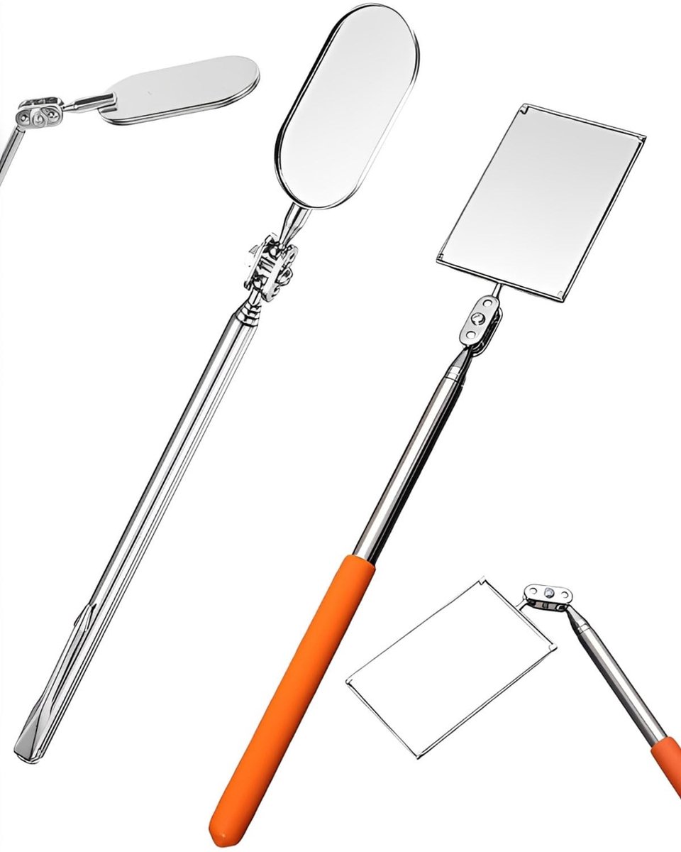 Dailygoods- Inspectiespiegel Roestvrij Staal - Telescopische