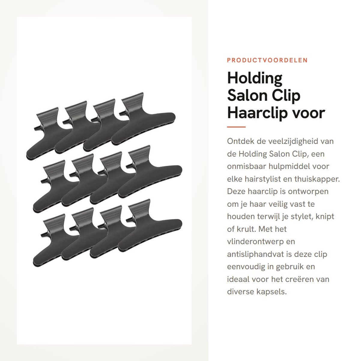 Dailygoods- Haarklem 12-delige set - Antislip - Duurzaam - Vlinderontwerp - Voor kappers - Gemakkelijk te gebruiken - Haarclip