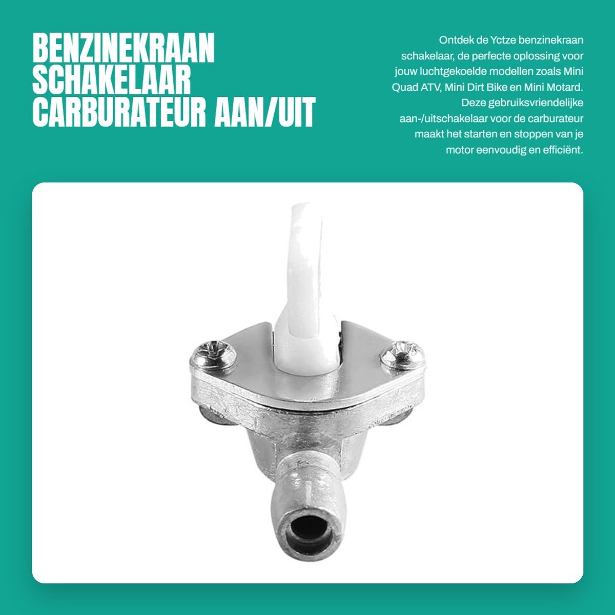 Dailygoods - Benzinekraan Schakelaar - Carburateur Aan/Uit Tap - Eenvoudig te Bevestigen - Geschikt voor Mini Moto - Ideaal voor en Dirt Bike - Be...