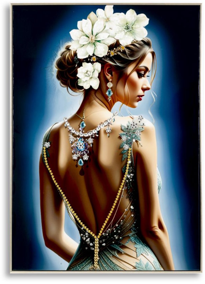 Mauro Ferretti Schilderij Lacquered Canvas Isabel With Frame -h 72×4×102 cm Multicolor