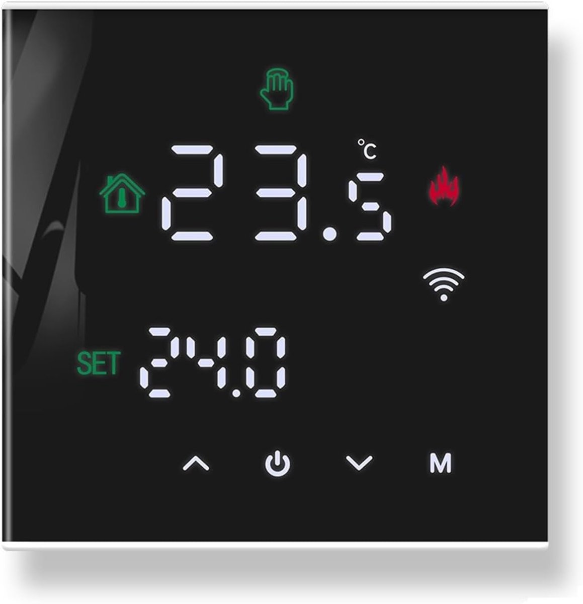 Slimme Thermostaat - Vloerregelaar - Comfort Verwarmen - App Afstandsbediening - 86x86 mm - Wit