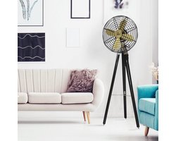 Voetstuk Ventilator - Vloerventilator Statiefventilator - Ruimte Koelen - Verstelbaar Houten…