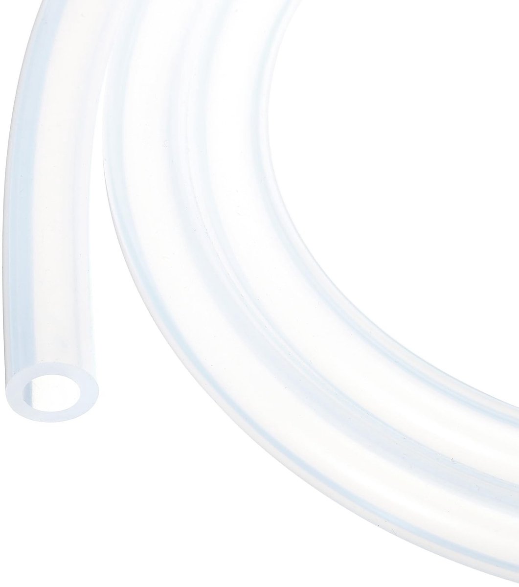 Dailygoods- Siliconen Tubing 2 m - Flexibele Slang - 10mm ID/16mm OD - Transparant - Hoge Temperatuur - Voor Pomp/Irrigatie - Siliconenslang