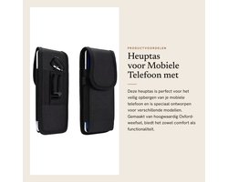 Dailygoods- Heuptas voor mobiele telefoon - Riemtasje voor senioren - Waterdicht - Duurzaam Oxford-weefsel - Geschikt voor SweetLink/Swisstone - Elastische band - Telefoontas