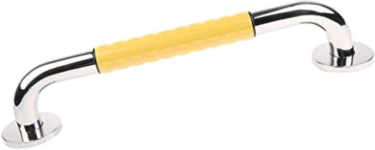 Badgreep Douchegreep - Handgreep Veiligheid - Veiligheid Thuis - Roestvrij Staal - 50 cm - Geel