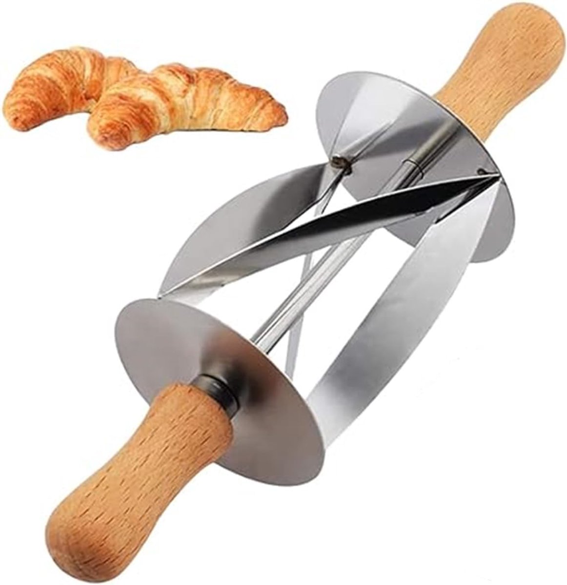 Croissant Snijder - Deeg Rol - Bakken Maken - Uniforme Driehoeken - Niet gespecificeerd - Zilver