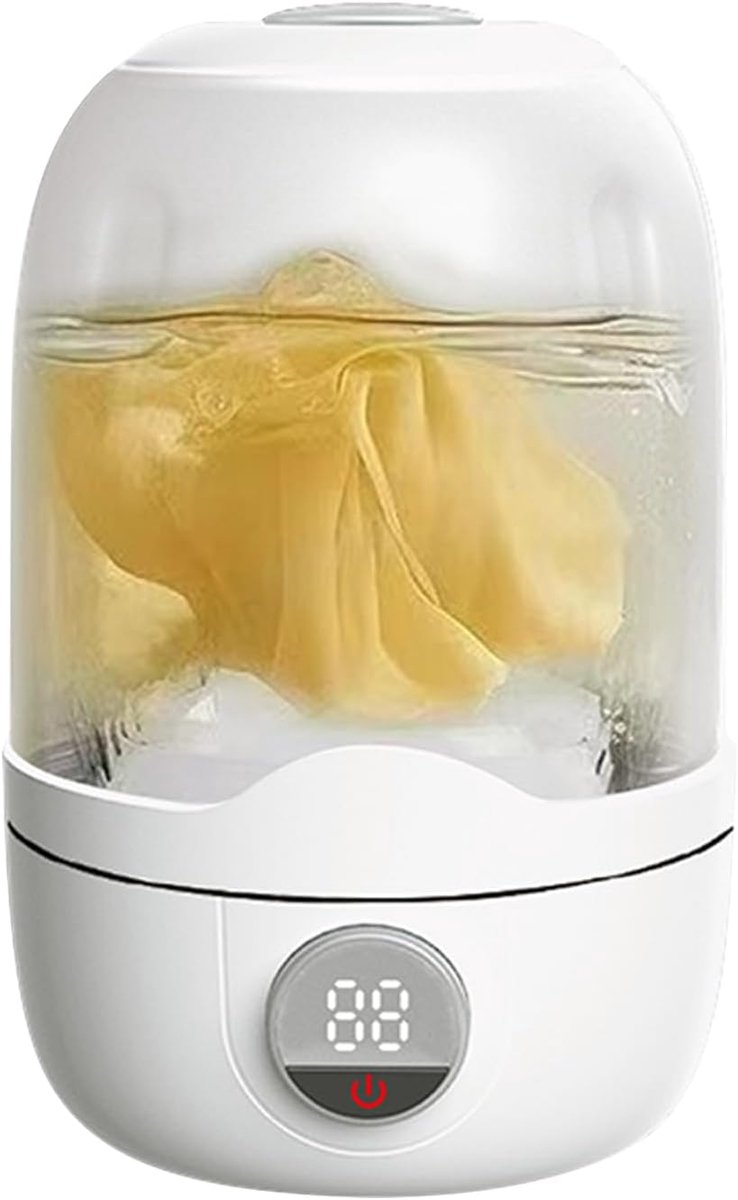 Mini Was Trommel Compacte Wasmachine Kleine Wasjes Doen Draadloos En Draagbaar 1.1 Liter Capaciteit Wit