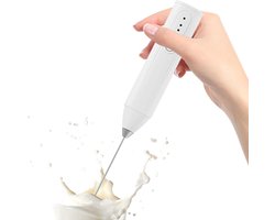 Melkschuimer Mixer - Drankmixer Opschuimer - Koffie Bereiden - 3 Snelheden Instelbaar - 22 cm Hoog - Wit