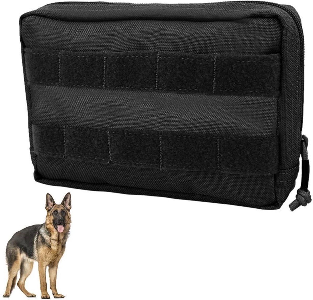 Dailygoods- Hondenvoerzak Molle-systeem - Extra Tas - Hondenrugzak - Slijt- en Scheurvast - Lichtgewicht Nylon - Compartimentaal Opbergen - Hondentas