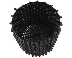 Dailygoods- Bloempot 11 Liter - Plantenbak - Zwart - Optimale Ventilatie - Milieuvriendelijk - Hoge Opbrengst