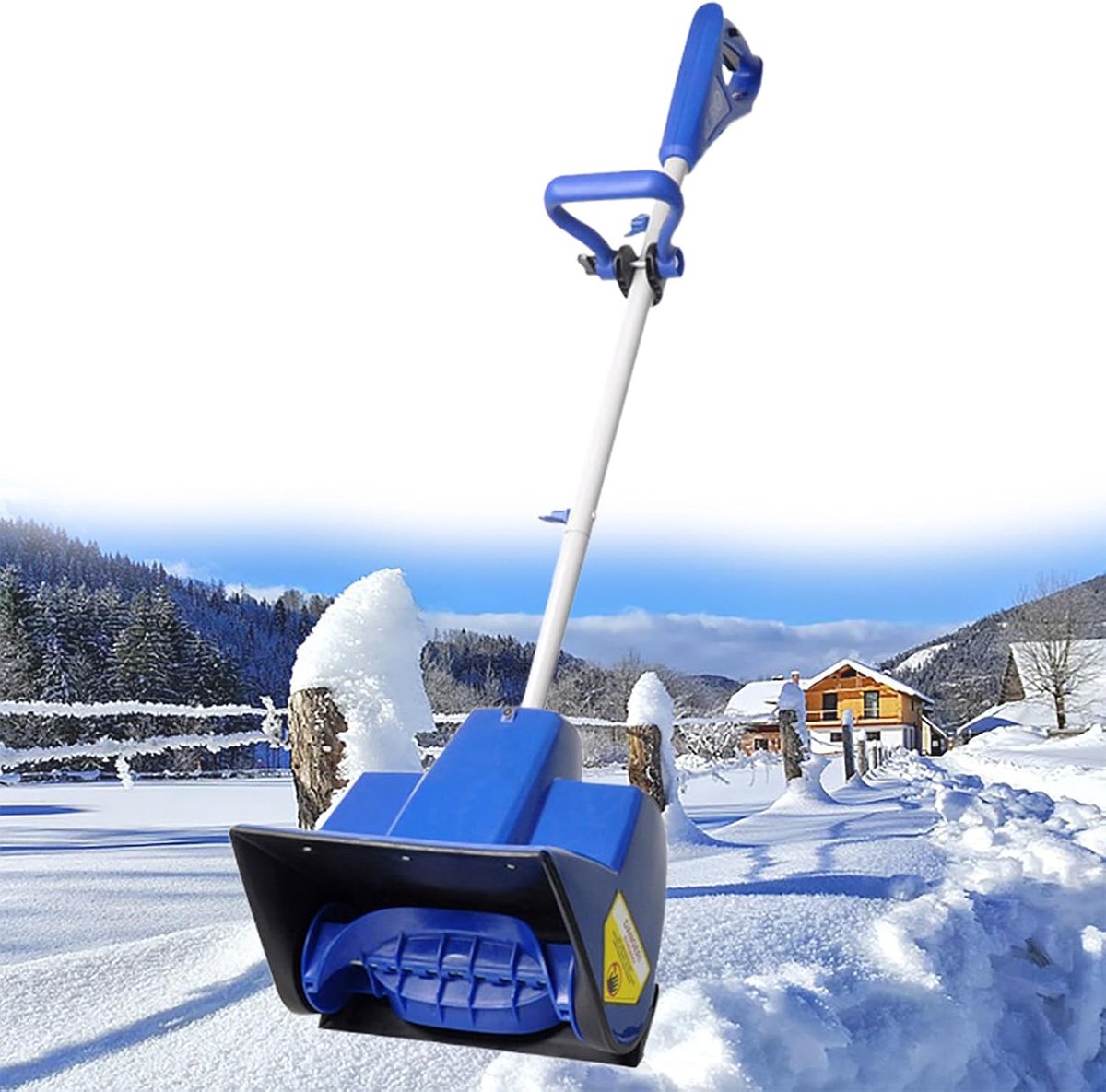 Snoerloze Sneeuwschuiver - Accu Sneeuwruimer - Sneeuw Vrijmaken - Lichtgewicht Compact - 28 cm Breed - Zwart