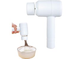 Elektrische Garde - Handmixer Roerder - Drankjes Bereiden - Snel Mixen 10 Sec - 20.5x13cm - Wit