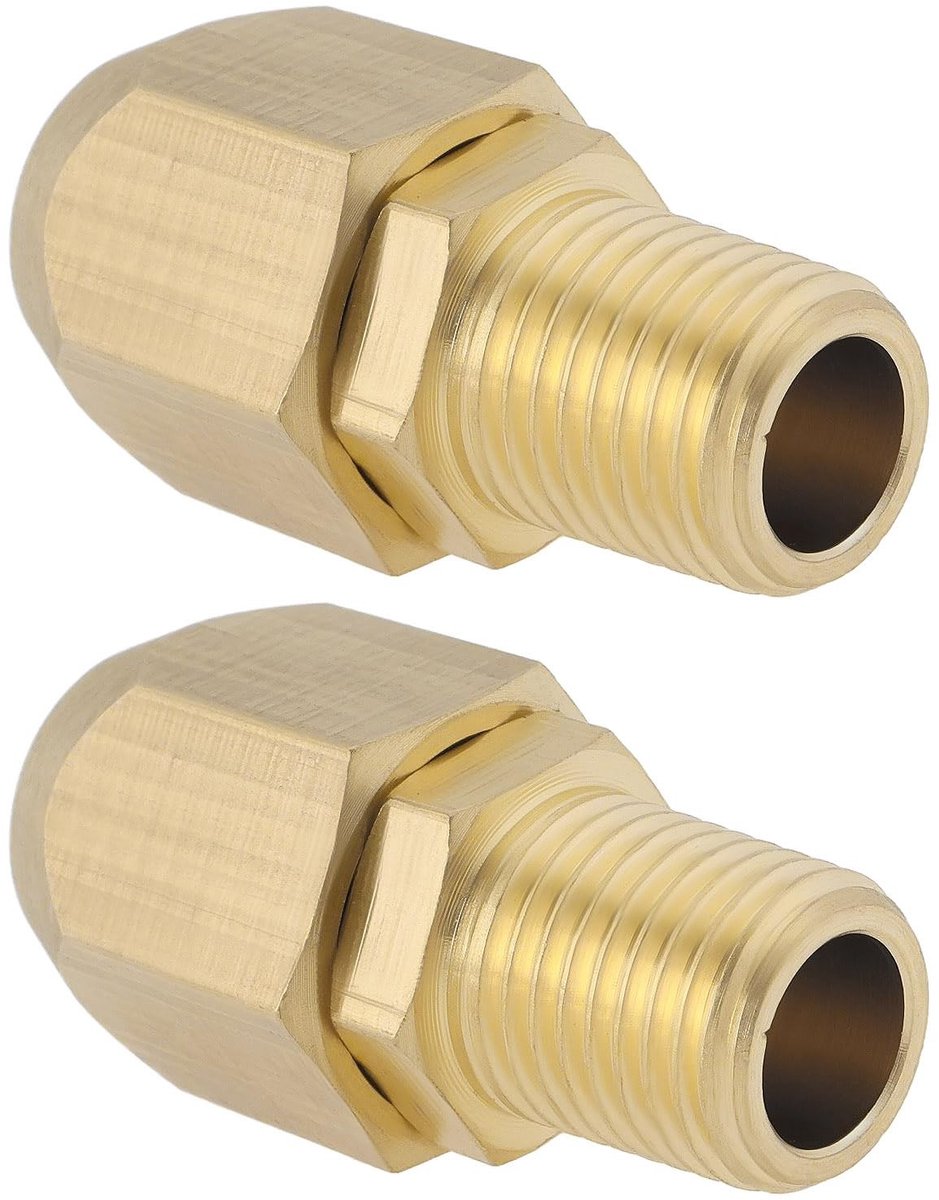 Dailygoods- Slang Reparatieset - 2 Stuks - Geschikt voor Slangen tot 10 mm - Draadtype NPT - Maximaal 300 PSI - Temperatuurbereik -40 tot +300 °F - Slangkoppeling