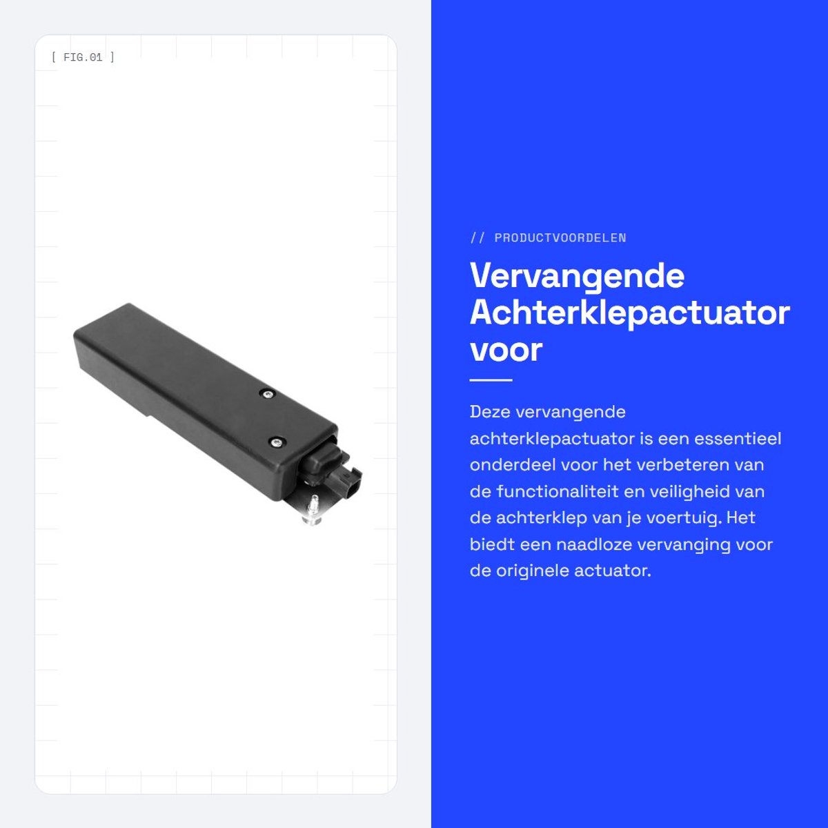Dailygoods - Vervangende Achterklepactuator voor Kofferbak