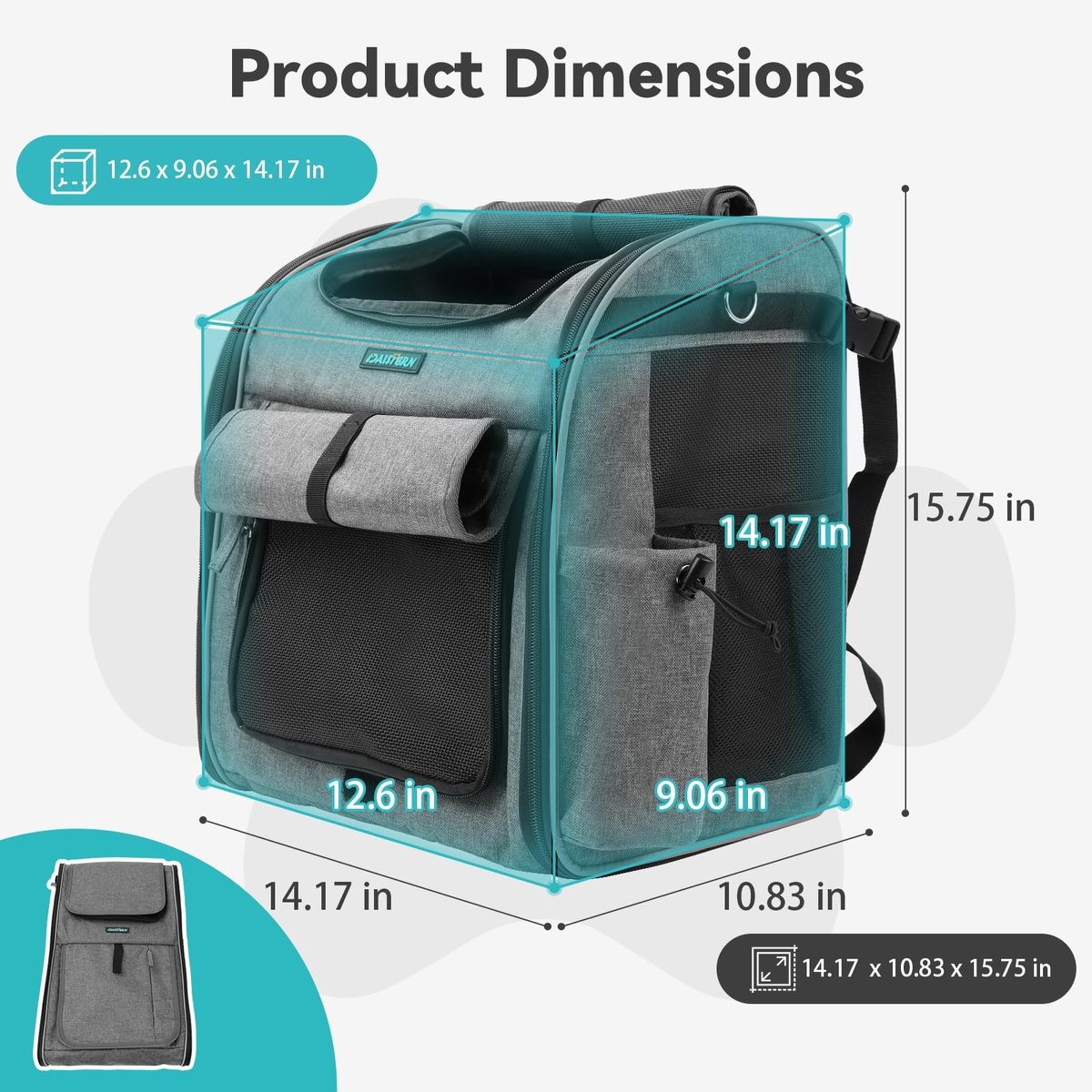 Dailygoods - Hondenmand voor Fiets - Vouwbare Fietsmand voor Honden tot 10KG