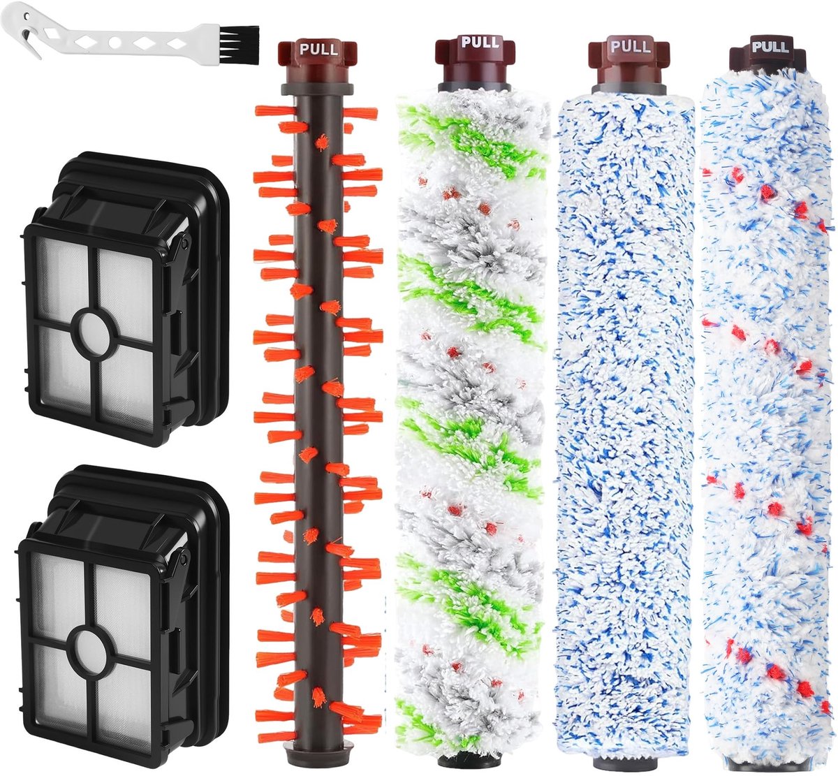 Dailygoods- Accessoires Bissell CrossWave - Hoofdborstel - Tapijtborstel - Rolborstel voor huisdieren - Vloerborstel - Wasbare filters - Nylonweefsel - Stofzuigeraccessoires