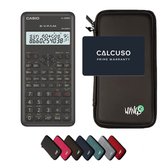 Casio fx-82MS 2nd edition incl. WYNGS Beschermhoes Zwart - Wetenschappelijke Rekenmachine - Basis Pakket