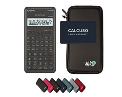 Casio fx-82MS 2nd edition incl. WYNGS Beschermhoes Zwart - Wetenschappelijke Rekenmachine - Basis Pakket