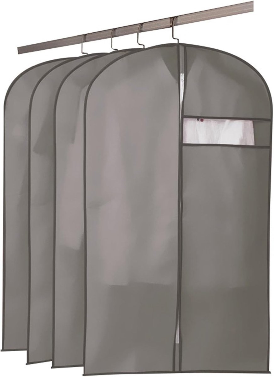 Kledinghoezen Set - Kledingbeschermers - Kleding Opbergen - Ademend Materiaal - 5 Stuks - Grijs