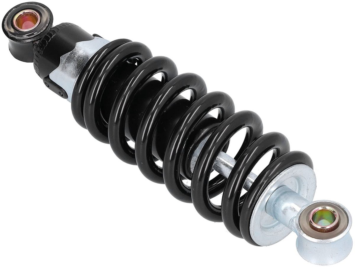 Dailygoods- Achterschokdemper 200 Mm Verstelbare Veerdruk - Schokdempers - Universeel Voor Motorfiets/ATV - Staallegering - 5 Instelniveaus - Montagegat 10 Mm - Schokdemper