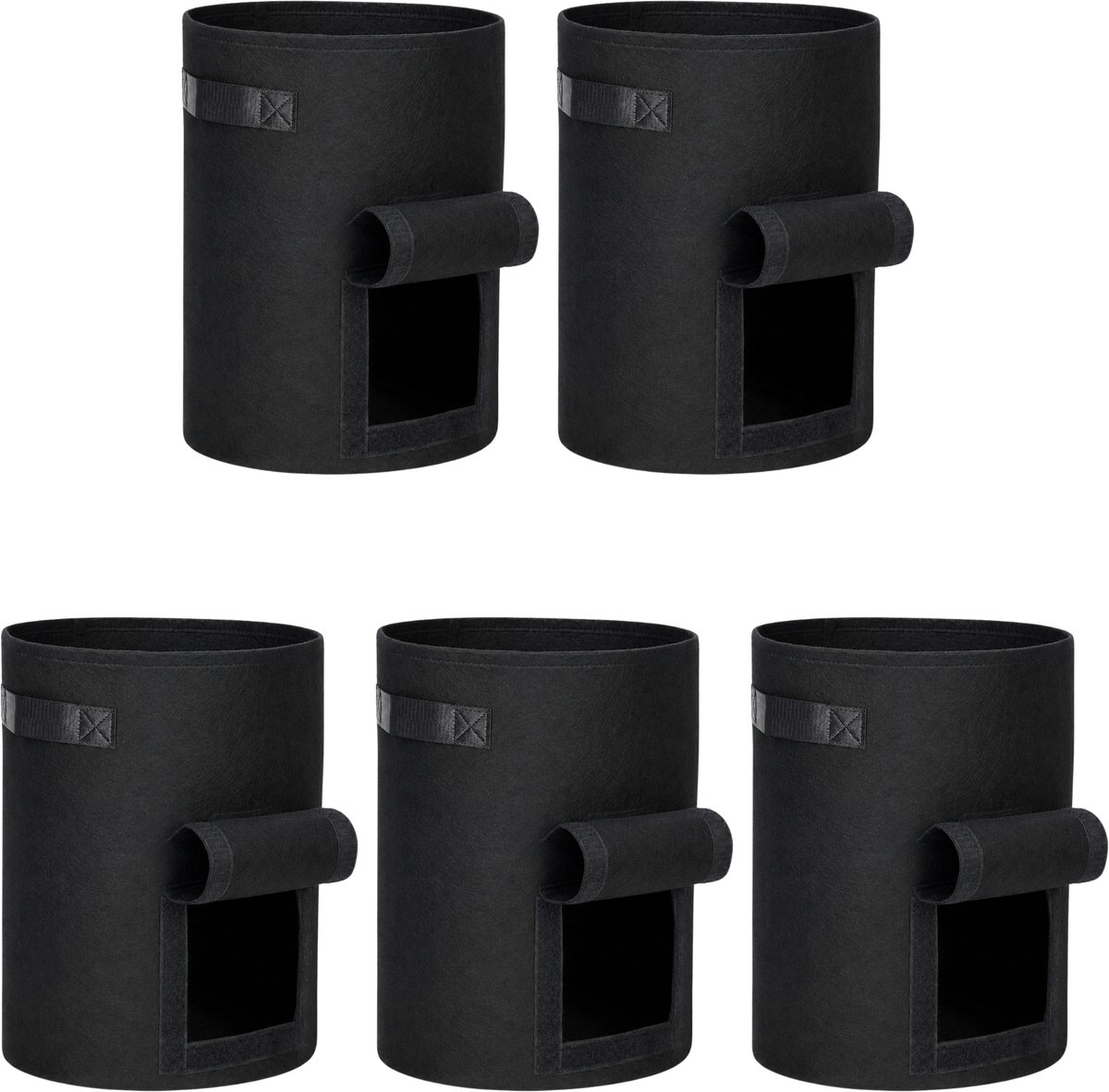 Purepeak Aardappel Kweekzak 5 Stuks - Aardappelzak met Klep - 38 Liter - Groeizak - Plantenzak - 10 Gallons