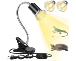 Warmtelamp Reptielen - Terrarium Lamp - Gezonde Groei - UVA/UVB Verlichting - 50 Watt - Geel
