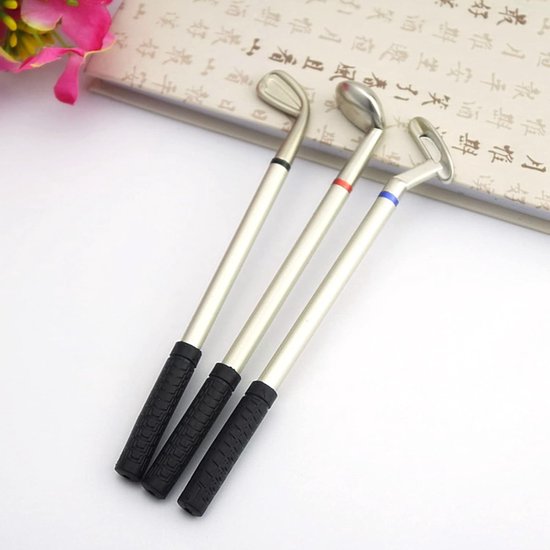 3-delige Mini Golfballen Set met Balpen en Vlag - Grappig Bureau Gadget Cadeau — afbeelding 3
