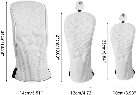 Dailygoods - Golfclub Hoofd Covers - 1/3 Stks Zachte PU Golf Putter Headcovers van Dailygoods — afbeelding 5