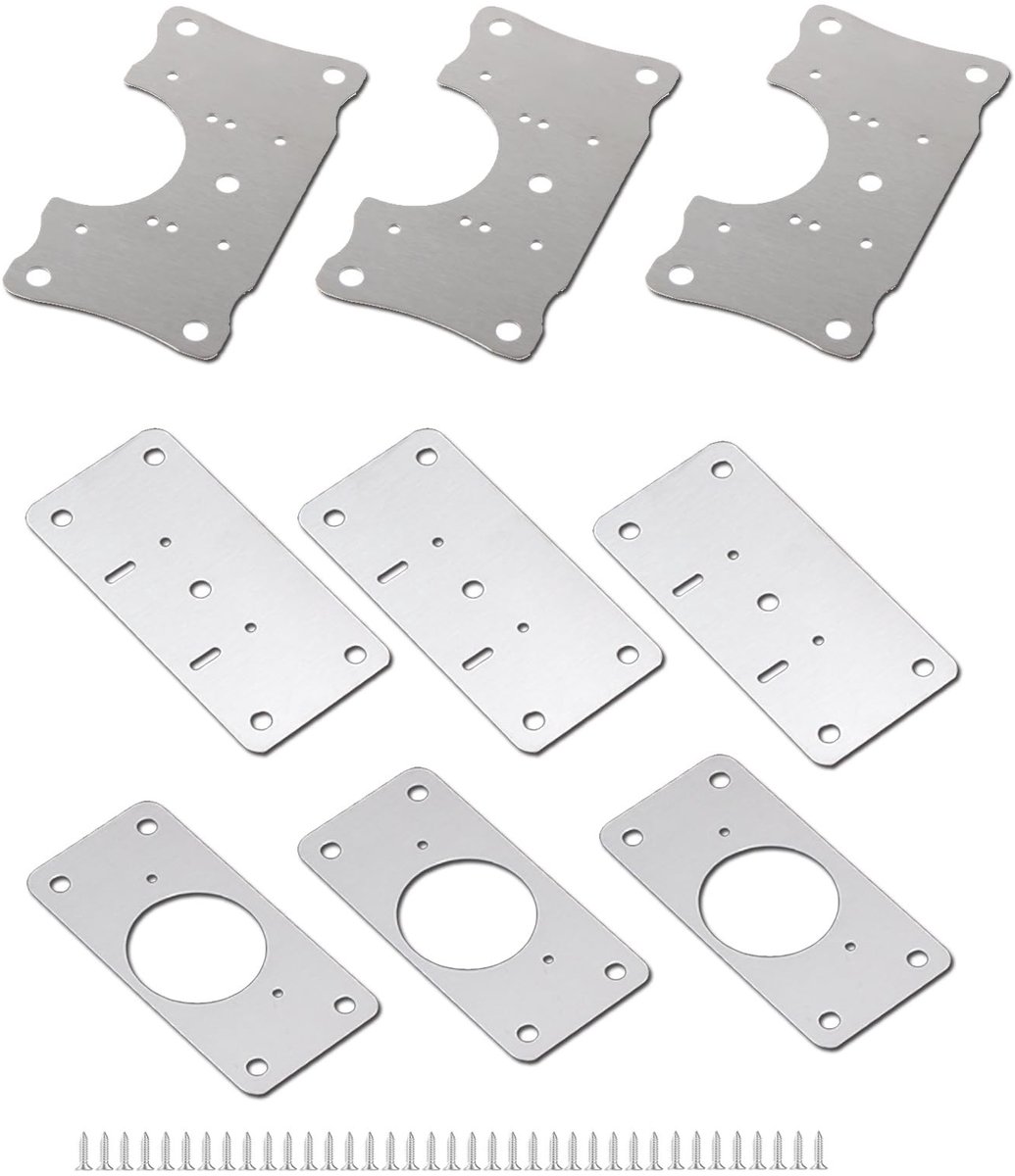 Dailygoods- Scharnierplaat - Scharnier Reparatie Plaat - Roestvrij Staal - Voor Meubels - Voor Lades/Deuren - Eenvoudige Installatie