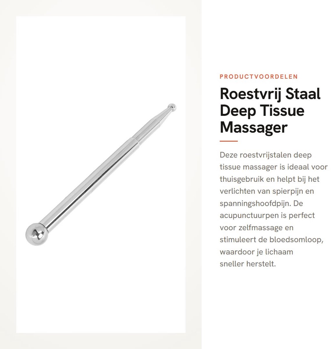 Dailygoods- Massager voor Thuis - Roestvrij Staal - Trigger Point