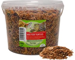 Dailygoods- Schildpaddenvoer 500 g - Uitgebalanceerde Voermix - Gammarus/Zijderupsen/Meelwormen - Garnalen/Gedroogde Vis - Universeel Voedsel - Gezond en Actief Huisdier - Dierenvoer