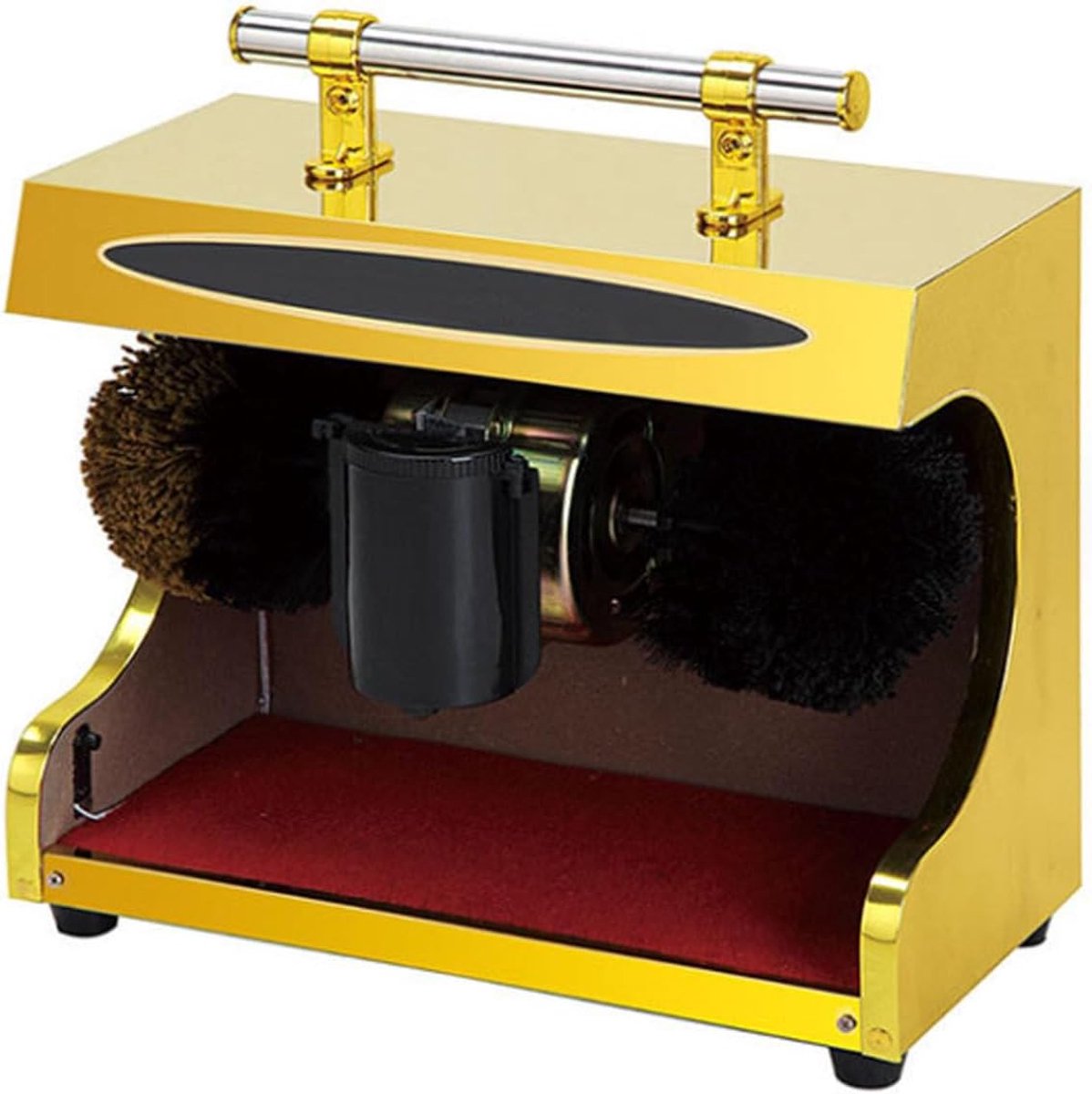 Elektrische schoenpoetser - Automatische schoenreiniger - Schoenen polijsten - Dubbele borstels - 100W - Zwart