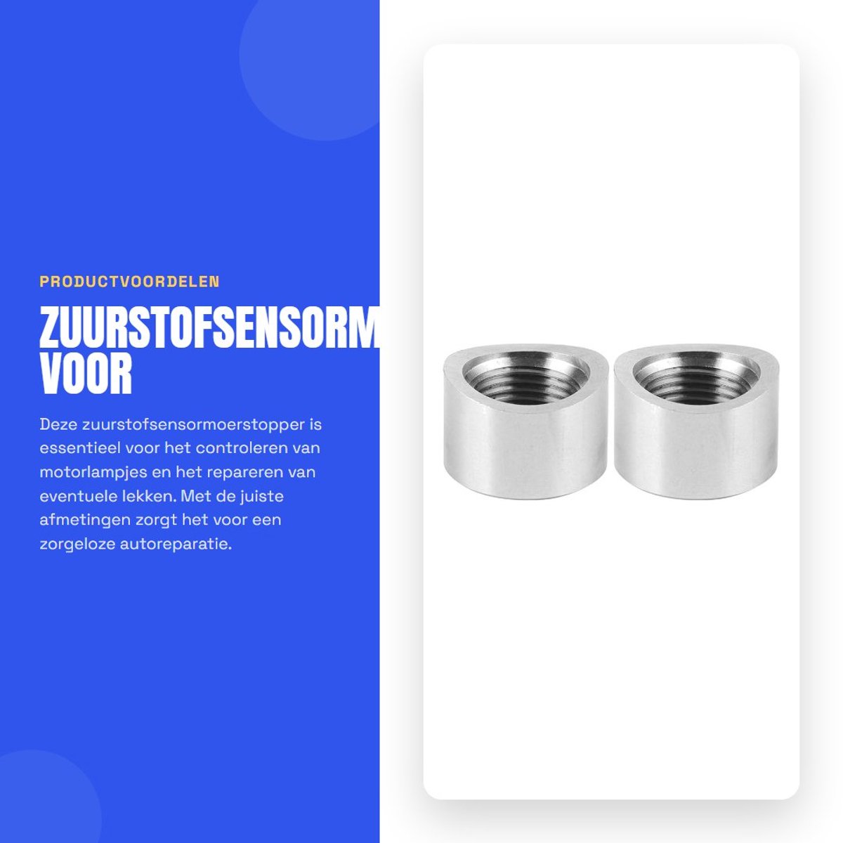 Dailygoods - Zuurstofsensormoerstopper voor Motoronderdelen