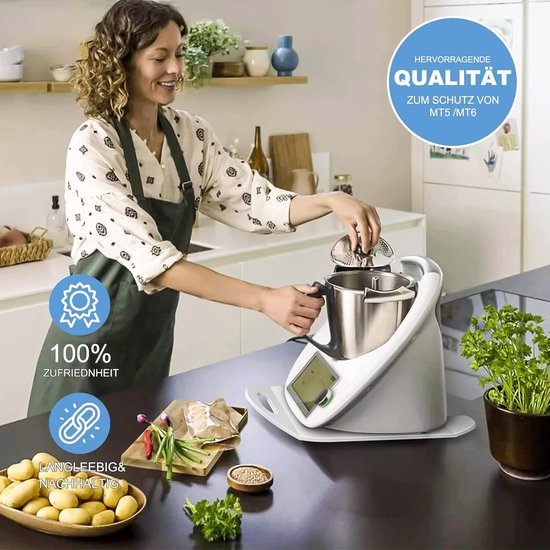 Glijplank Keukenmachine - Accessoire - Keuken Gemak - Met Wielen - 43 cm - Wit — afbeelding 4