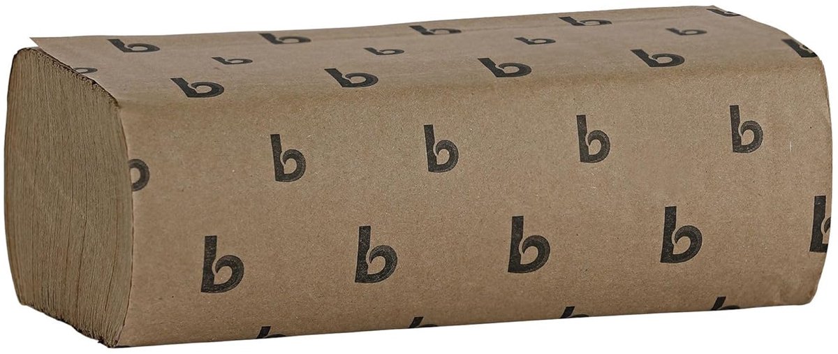 Papier Handdoek - Multi-Fold - Hygiënisch Droge Handen - Absorberend Materiaal - 9 x 9 - Bruin