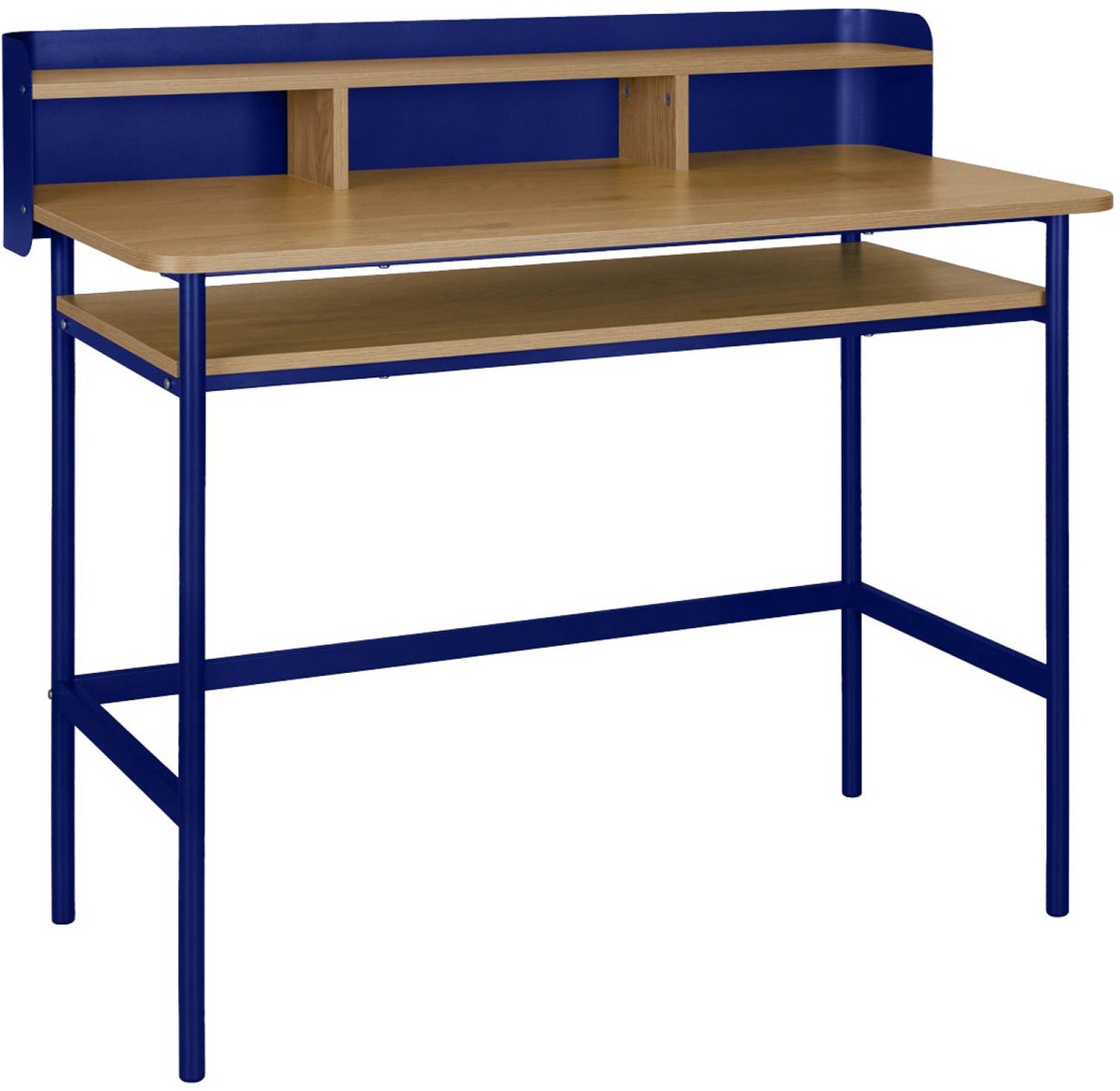 sweeek - Bureau met open opbergruimte metaal en houtdecor 100,4 x 50,2 x 92cm - molto