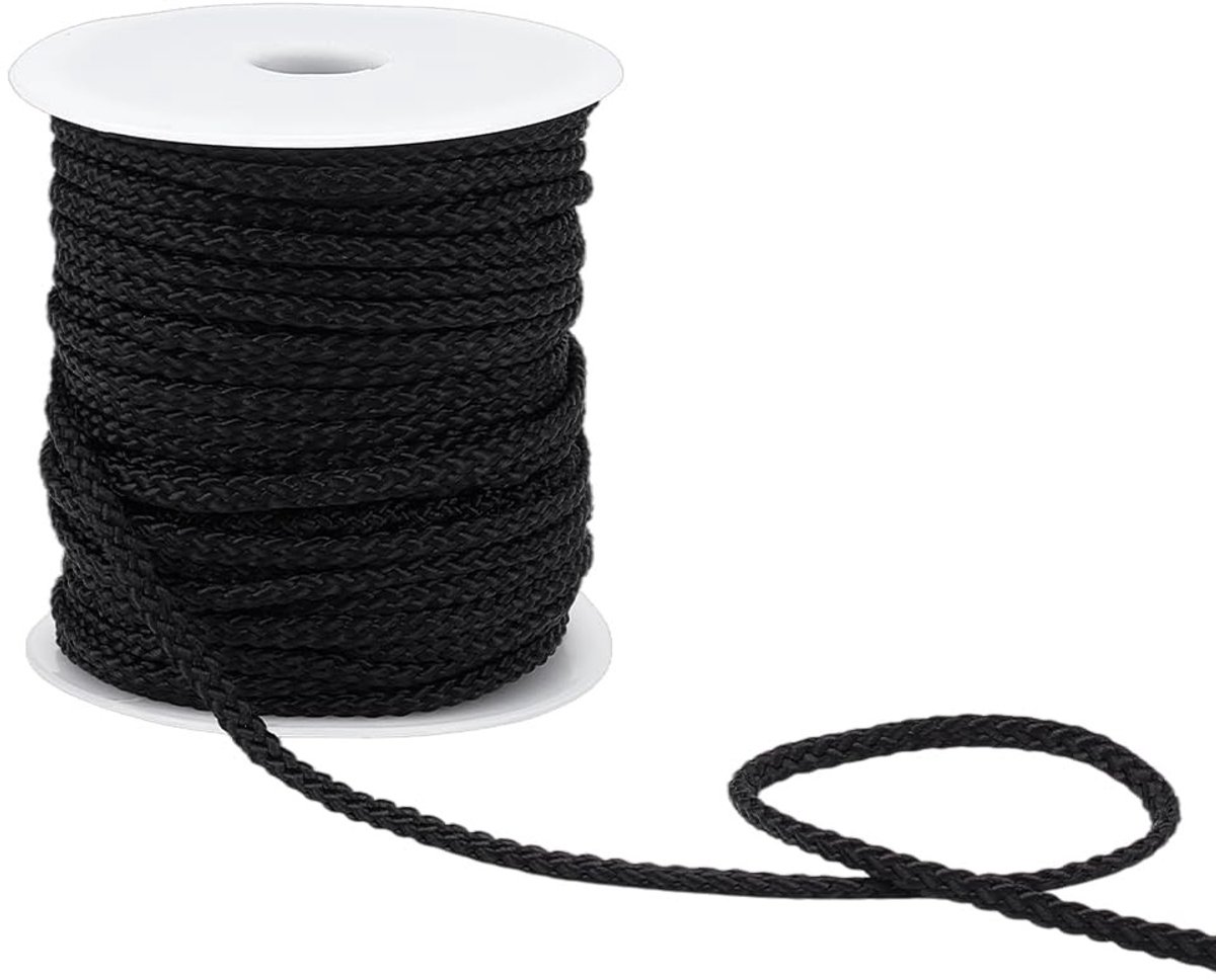 Dailygoods- Liftcord 30 Meter - Gevlochten Touw - 8-laags Polypropyleen - Gordijn Koorden - Reparatie Gordijnen - Lichtgewicht en Duurzaam - Gordijnkoord