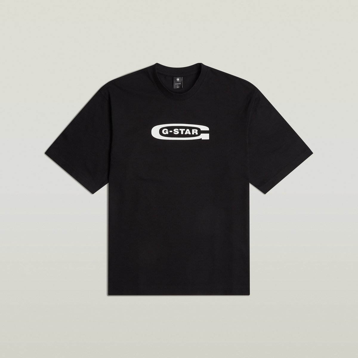 G-Star Old skool logo boxy r t Heren T-shirts Zwart