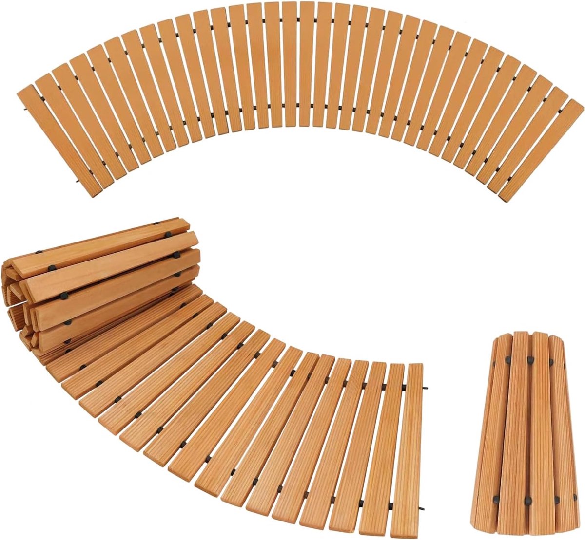 Houten Looppad - Antislip Pad - Tuin Aankleden - Eenvoudige Installatie - 45x30 cm - Houtkleur