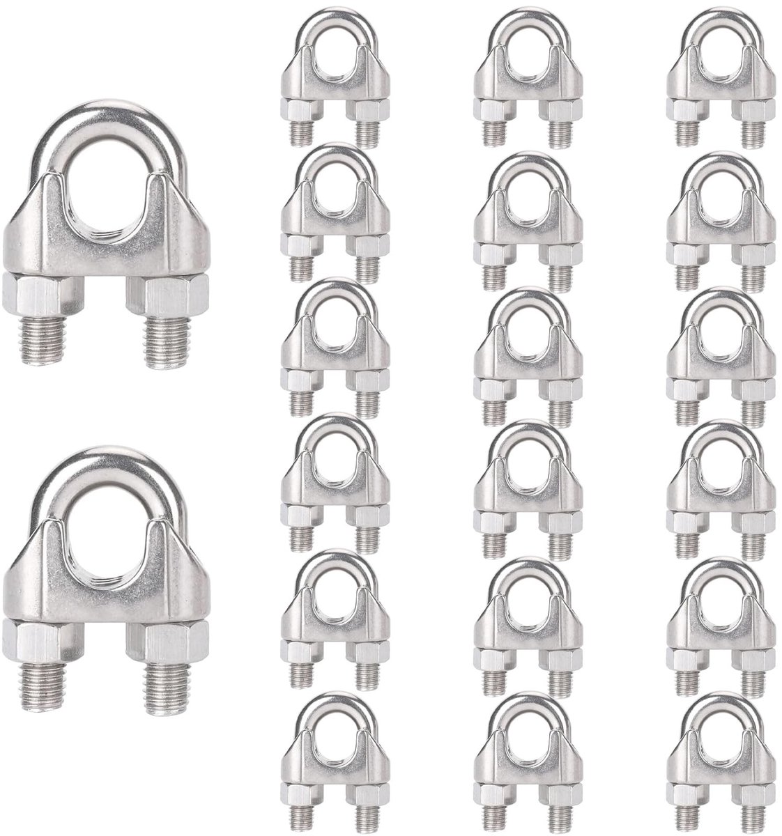 Dailygoods- Kabelbinders 20 Stuks - Roestbestendig - Draadspanner - Staalkabel - Bevestigen - 5 mm Diameter