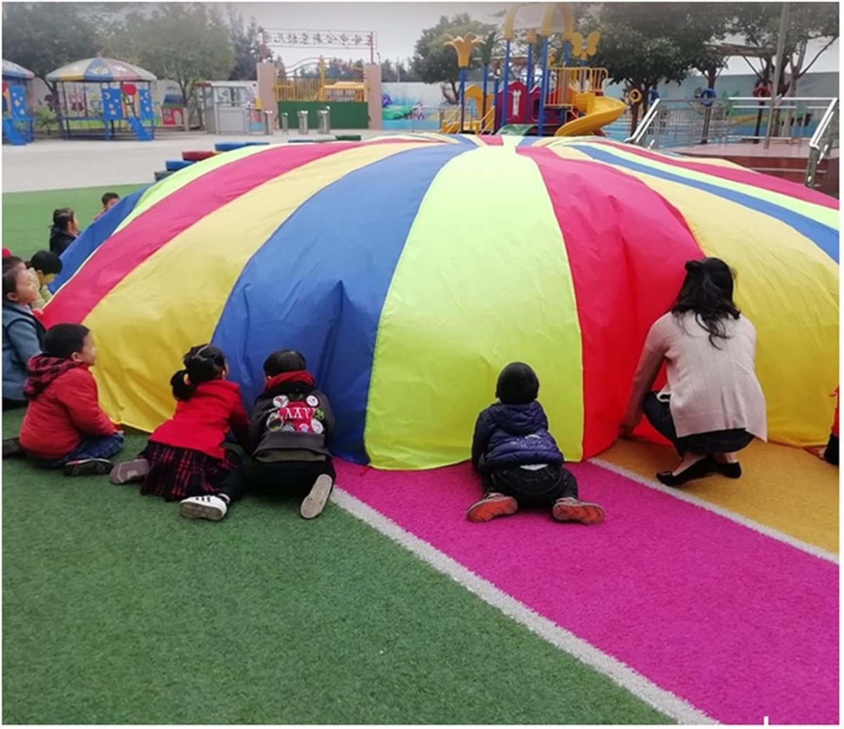 Kinder Parachute - Team Parachute - Buitenspelen - Met Handvatten - 2-12m Diameter - Multicolor
