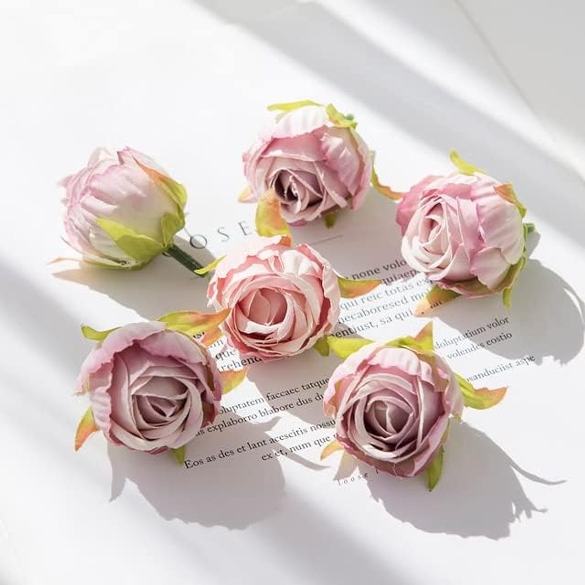 Kunstbloemen Rozen - Nep Bloemen - Decoratie Maken - Zijde Stof - 100 Stuks - Lichtpaars