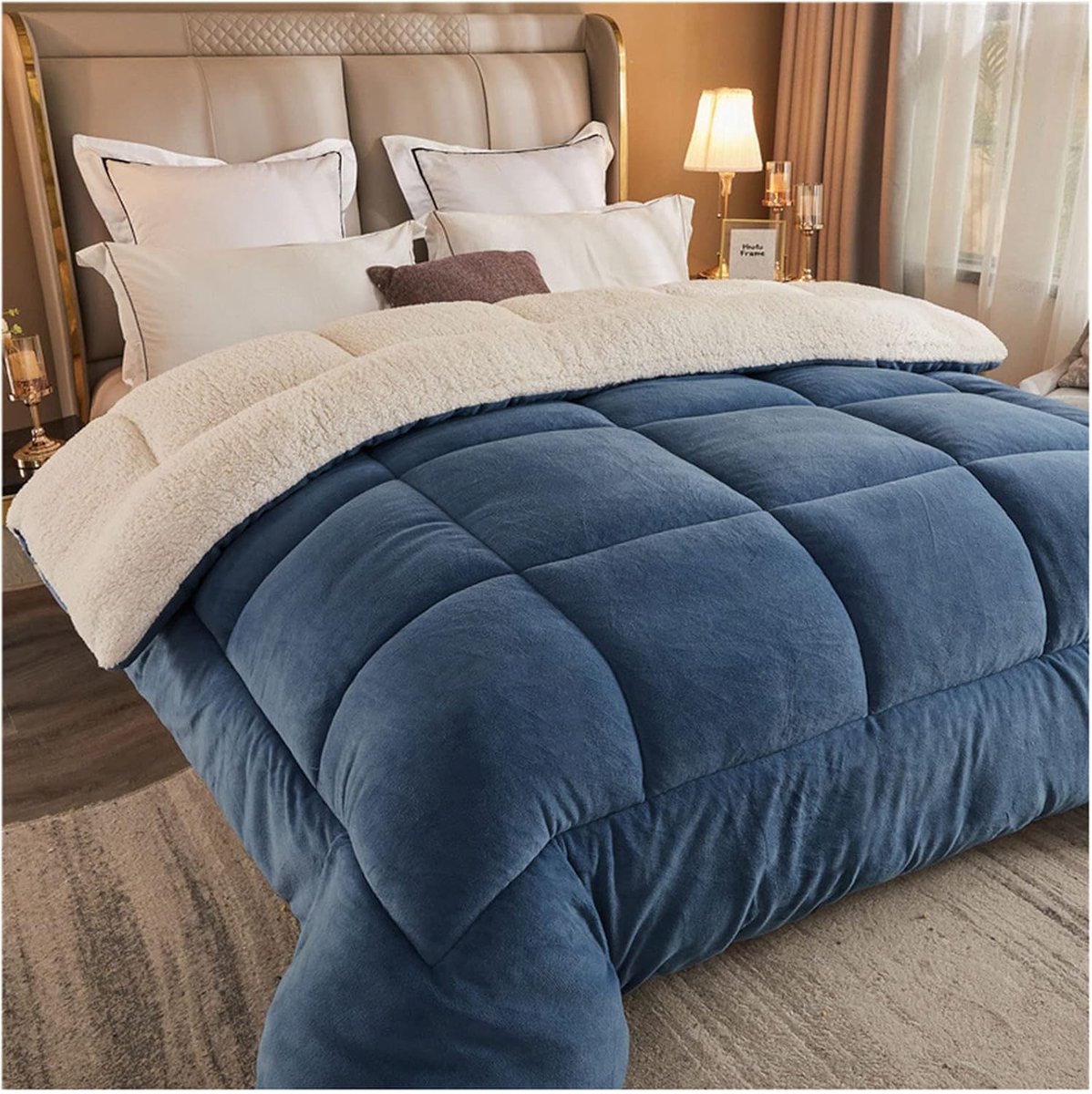 Winterdeken - Warme deken - Warm blijven - Dubbelzijdig ontwerp - Queensize - Efficiënt