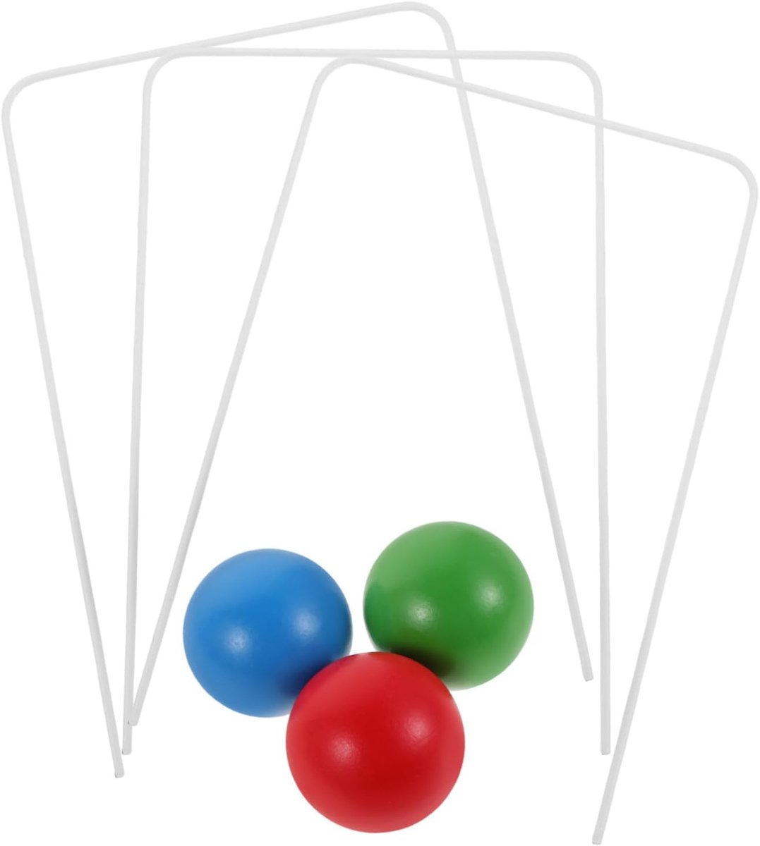 Croquet Spel Accessoires - Gazon Spelonderdelen - Buiten Spelen - Hout en Ijzer Materiaal - 4.50x4.50x4.50CM - Diverse Kleuren