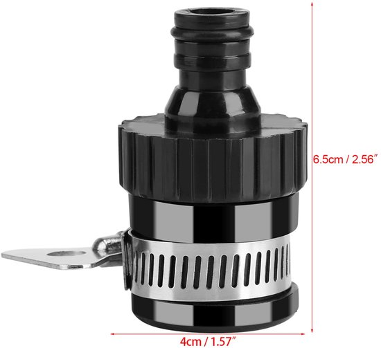 Dailygoods - Universele Kraanconnector - Roestvrijstalen Tuinslangadapter - Multifunctionele Slangfitting - 20 Mm Buitendiameter - Voor Tuinieren en A... van Dailygoods — afbeelding 4